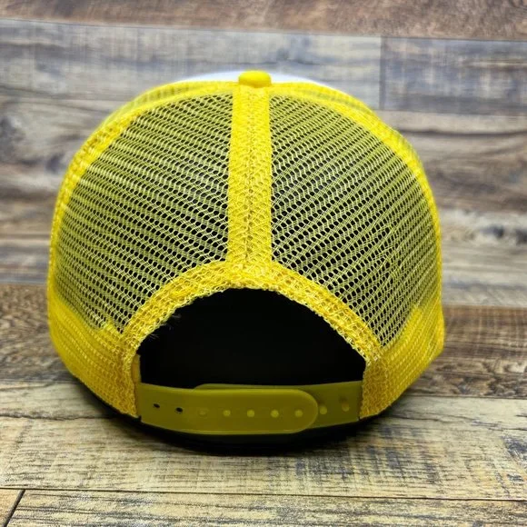 Bell Systems Yellow Pages Mens Trucker Hat Yellow Snapback 60s Advertisement Cap - Picture 5 of 8